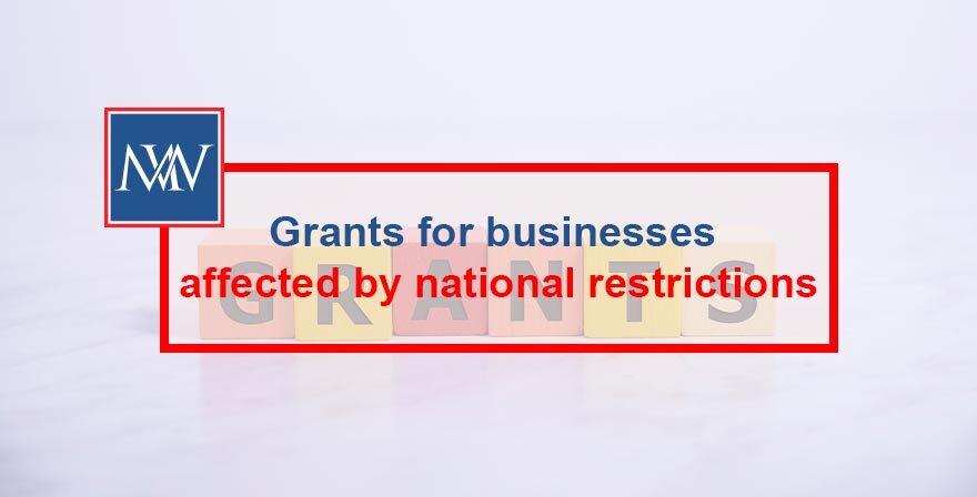 Grants for businesses affected by national restrictions