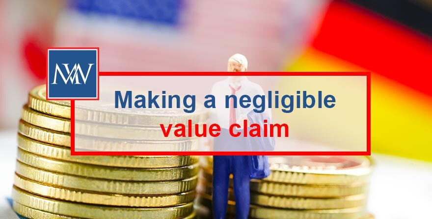 Making a negligible value claim