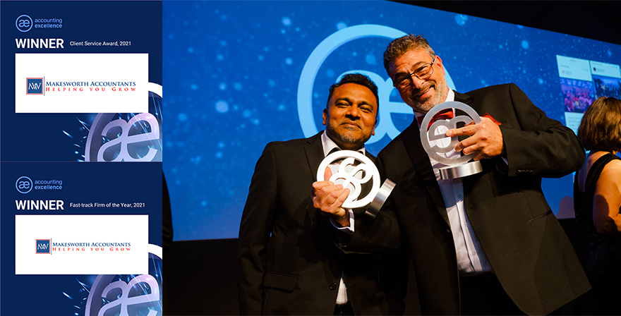 WINNERS! Fast Track and Best Client Services Award in the bucket For Makesworth Accountants.