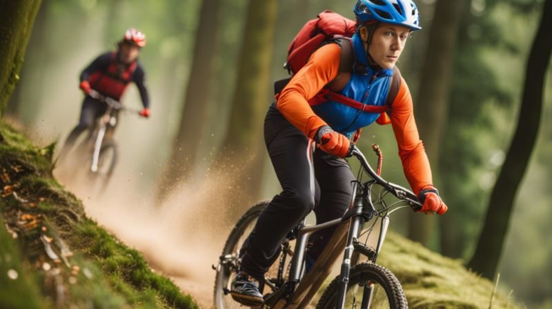 image representing an outdoor bicycling